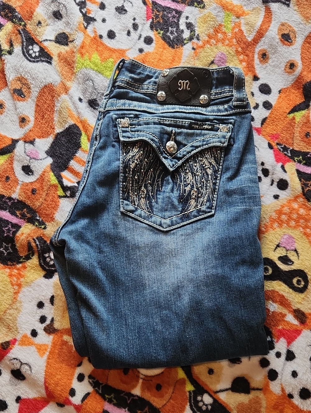 Miss Me Women's Dark Blue Boot Cut Jeans 32
